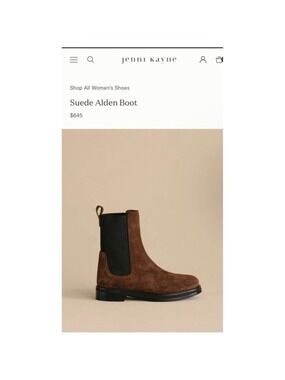 New Jenni Kayne Suede Alden Boot Brown Black Ankle Boots & Booties 39/9